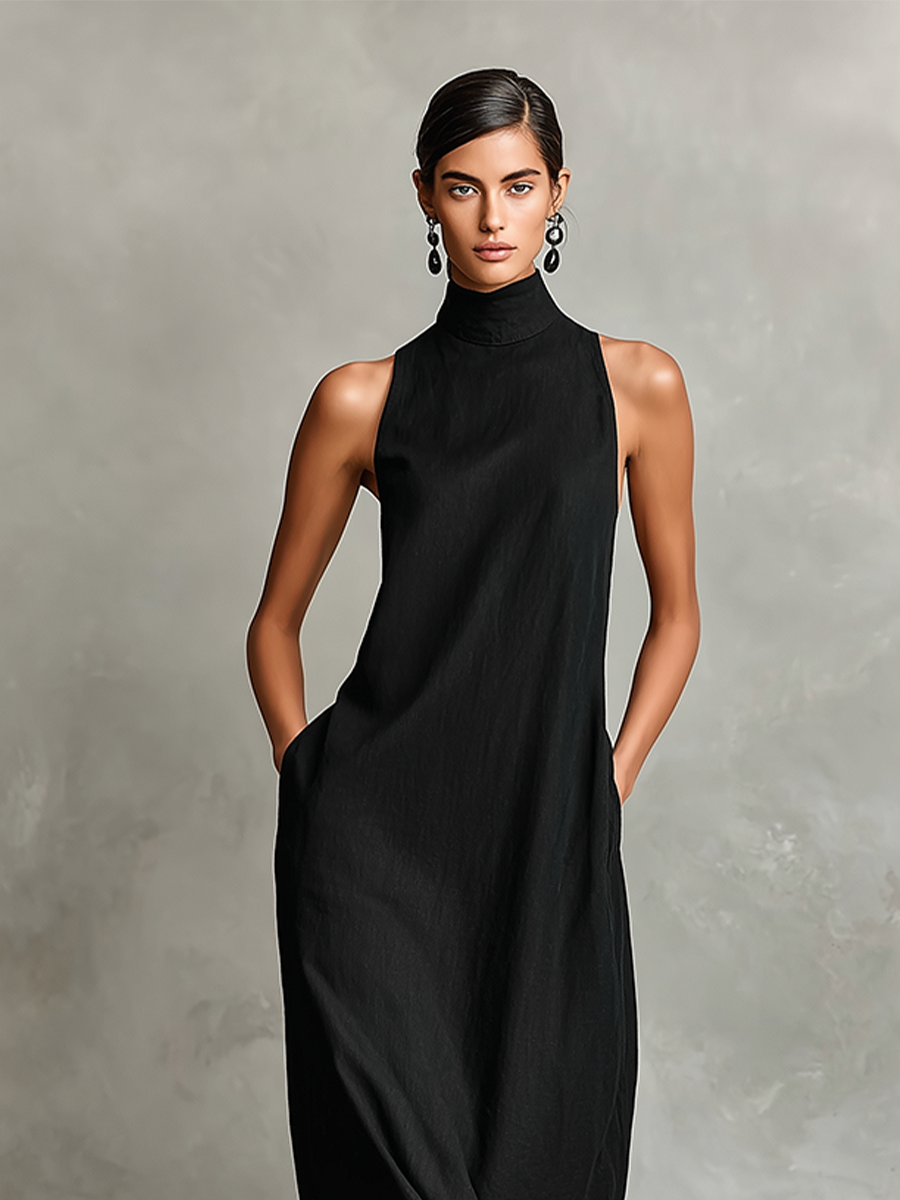 Chiara | Vestido Largo de Cuello Alto