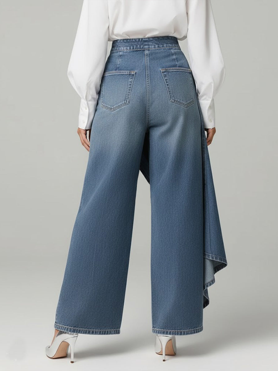 Pantalones Vaqueros Cruzados Elegantes