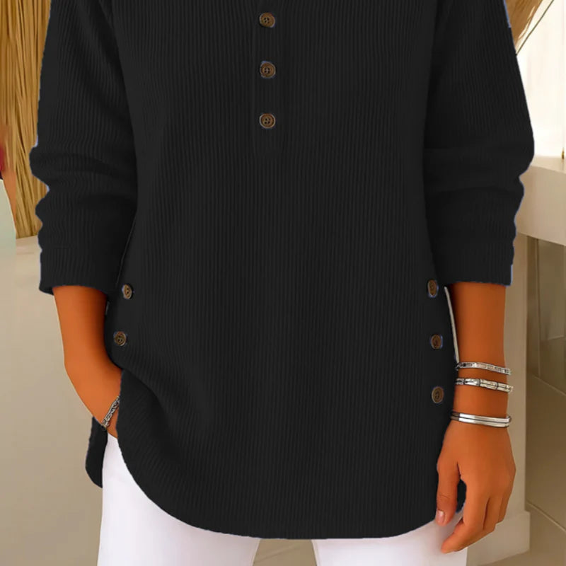 Blusa de pana con botones Henley™