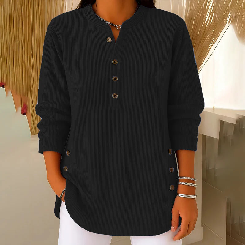 Blusa de pana con botones Henley™