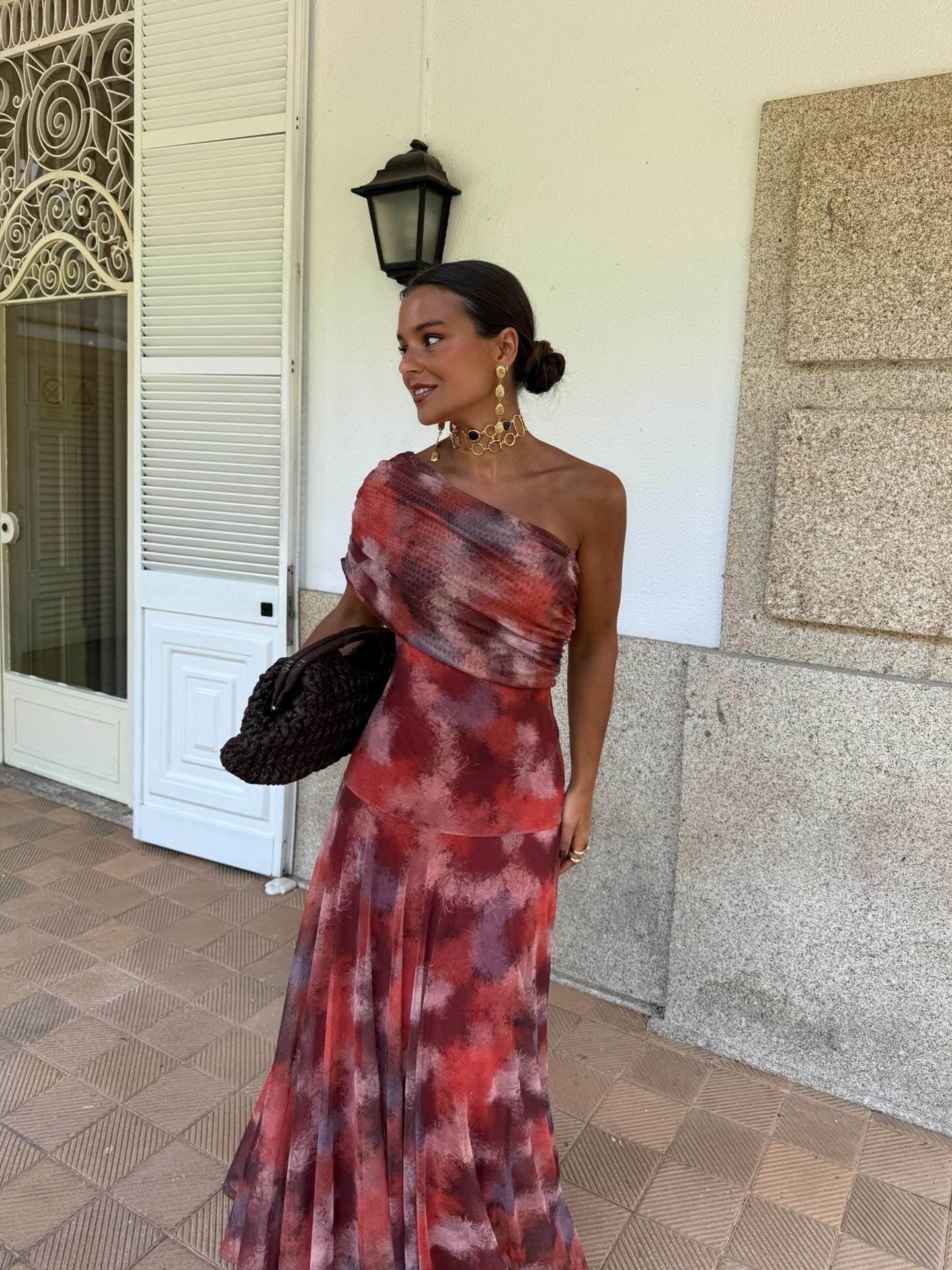 Vestido Toledo Estampado en Rojo