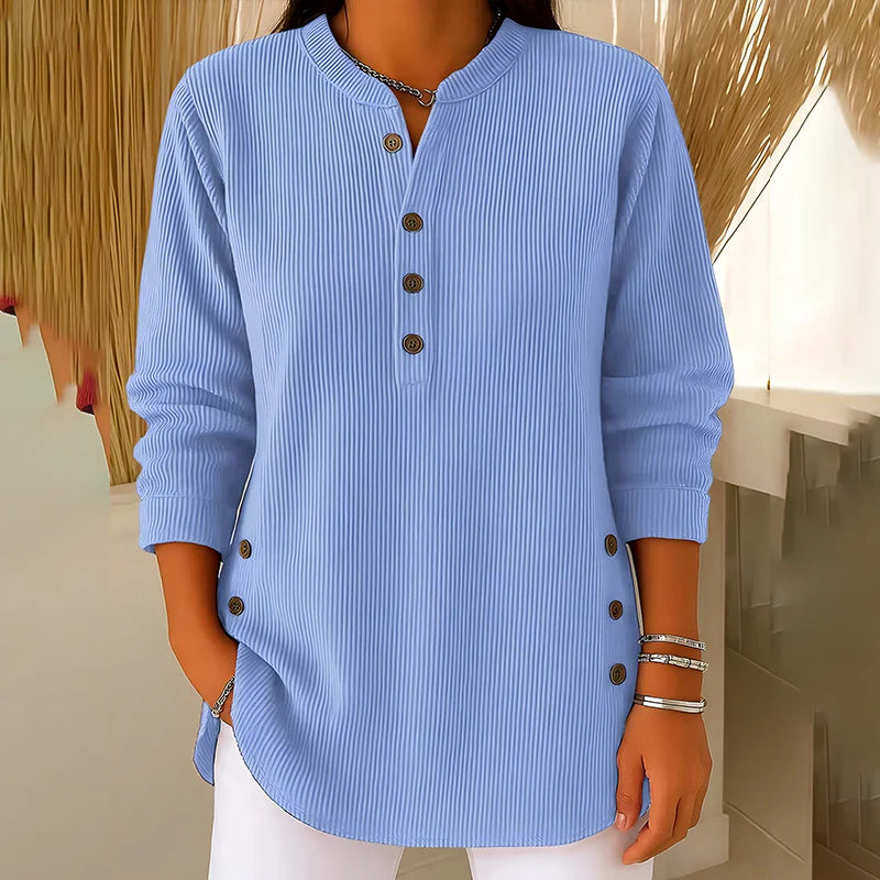Blusa de pana con botones Henley™