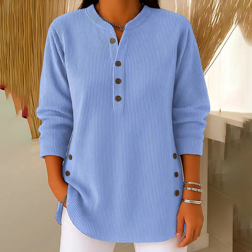 Blusa de pana con botones Henley™