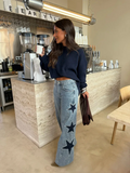 Melisa | Jeans Casual Rectos de Estrellas