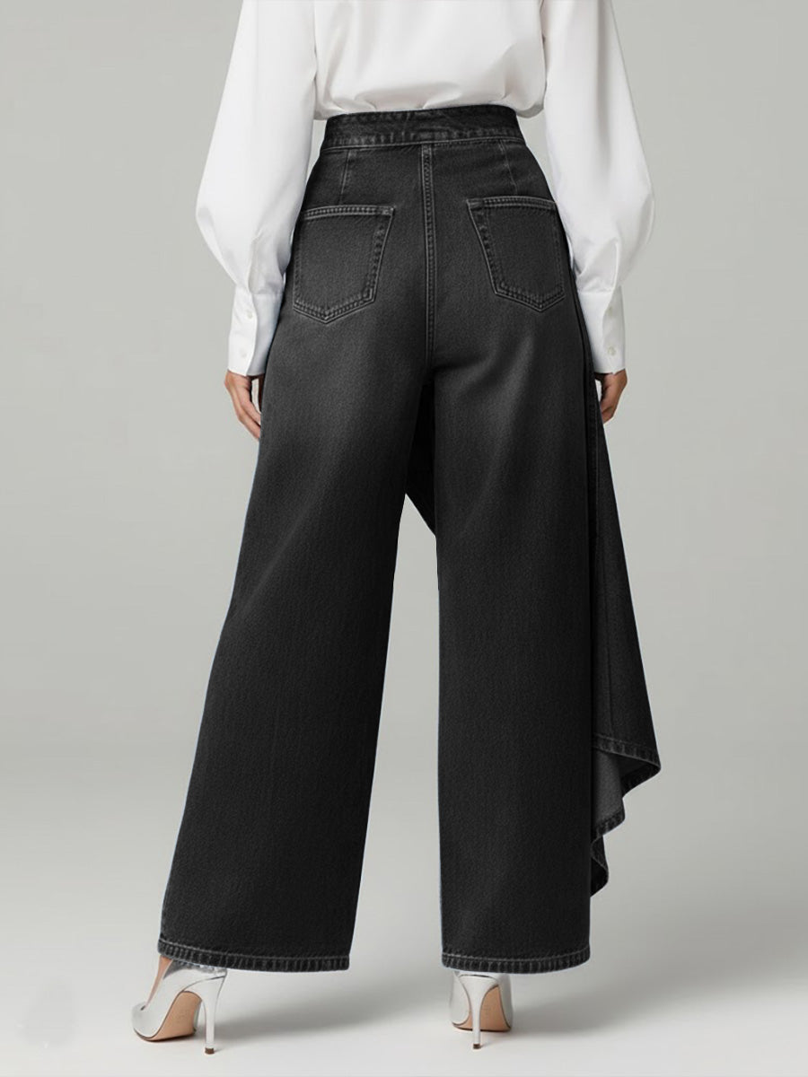Pantalones Vaqueros Cruzados Elegantes