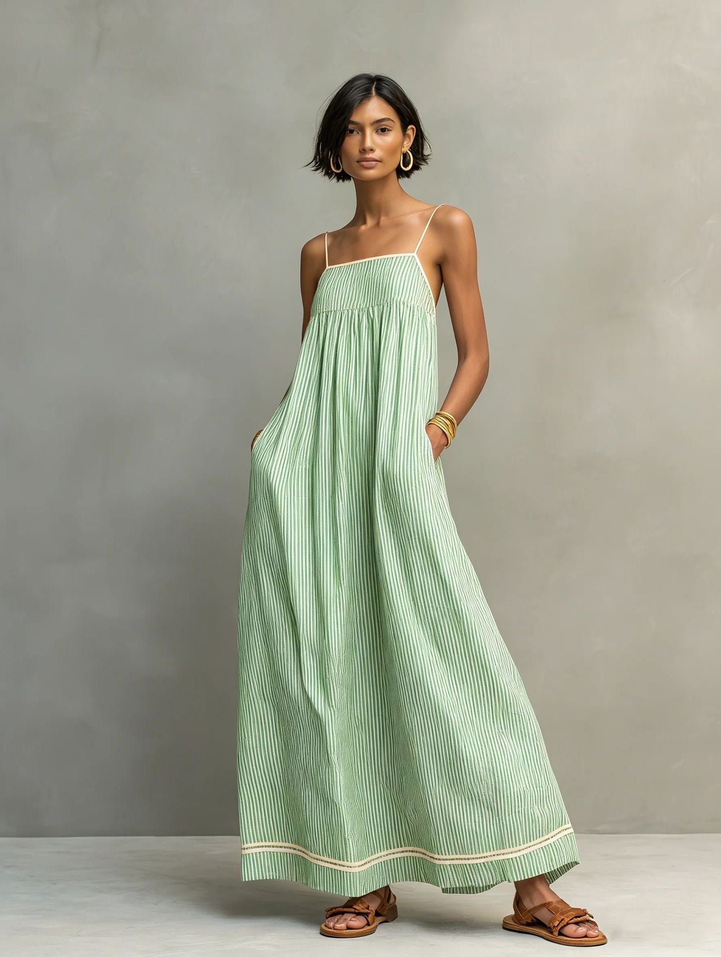 Vestido Maxi Elegante sin Mangas