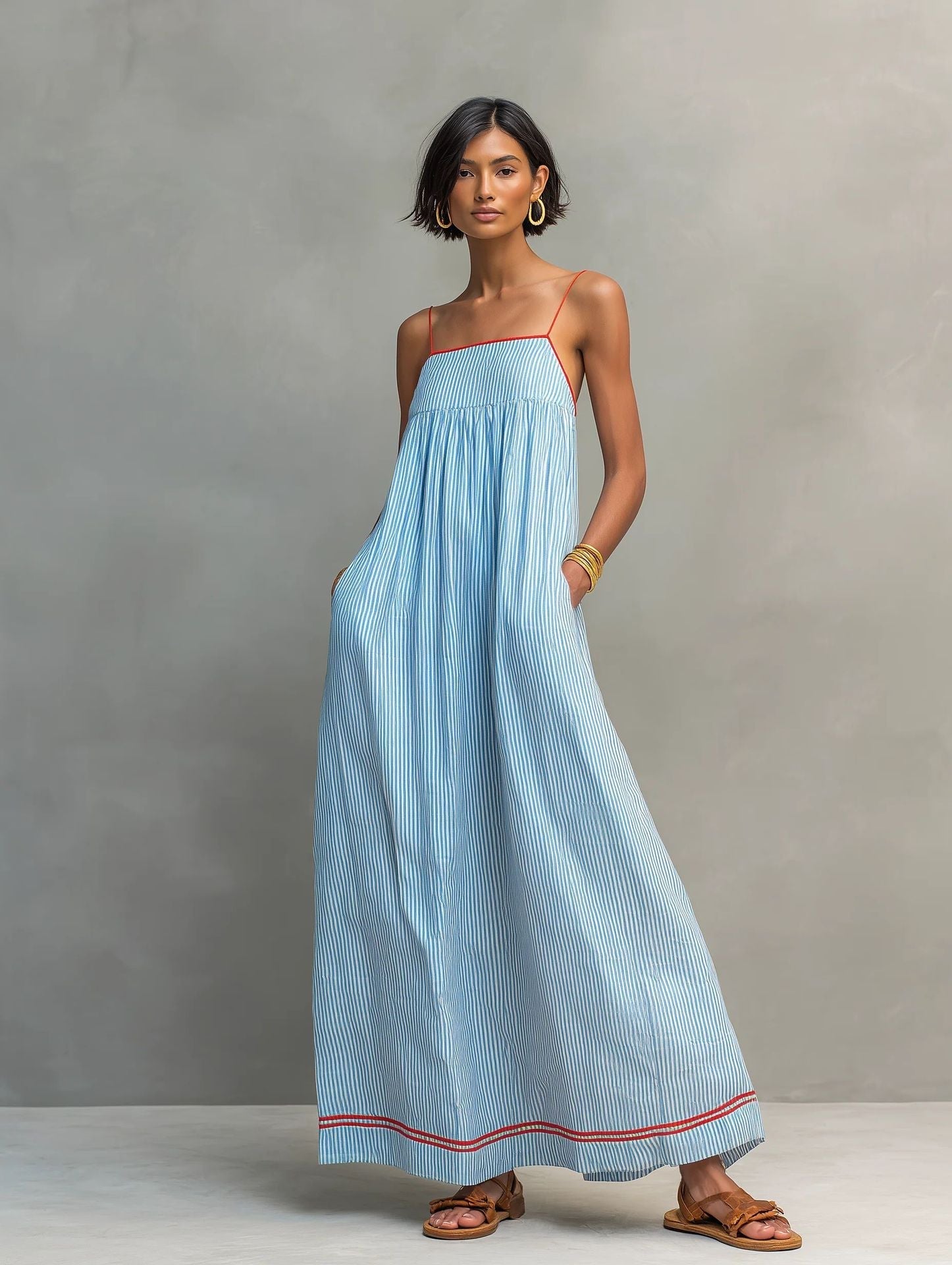 Vestido Maxi Elegante sin Mangas