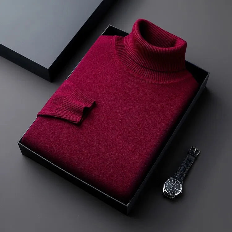 Elton™ | Jersey de cachemira refinado de cuello alto