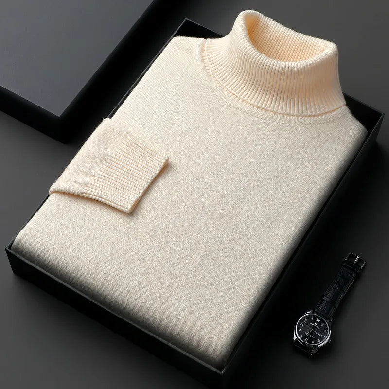 Elton™ | Jersey de cachemira refinado de cuello alto
