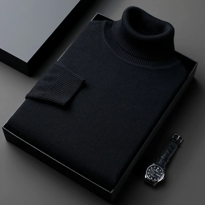 Elton™ | Jersey de cachemira refinado de cuello alto