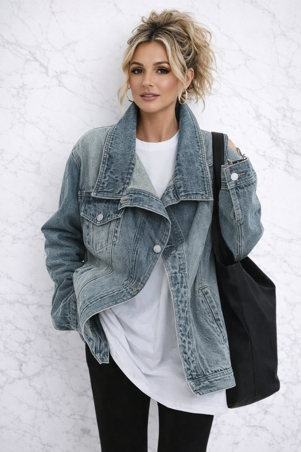 Cleo | Chaqueta Asimétrica Urbana con Botones