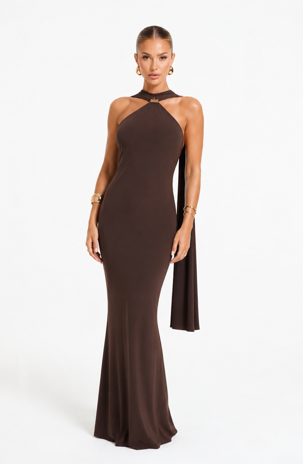Vestido Safira en Marrón